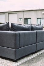 Dark Gray 3PC Loveseat Cloud Sectional