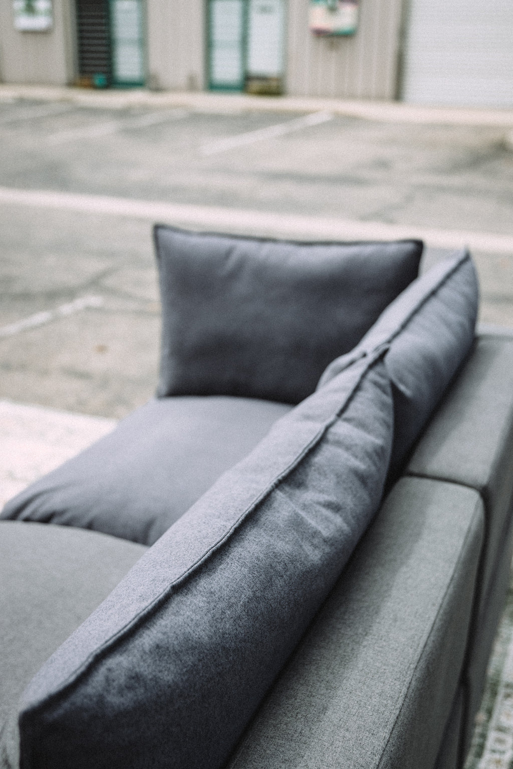 Dark Gray 3PC Loveseat Cloud Sectional