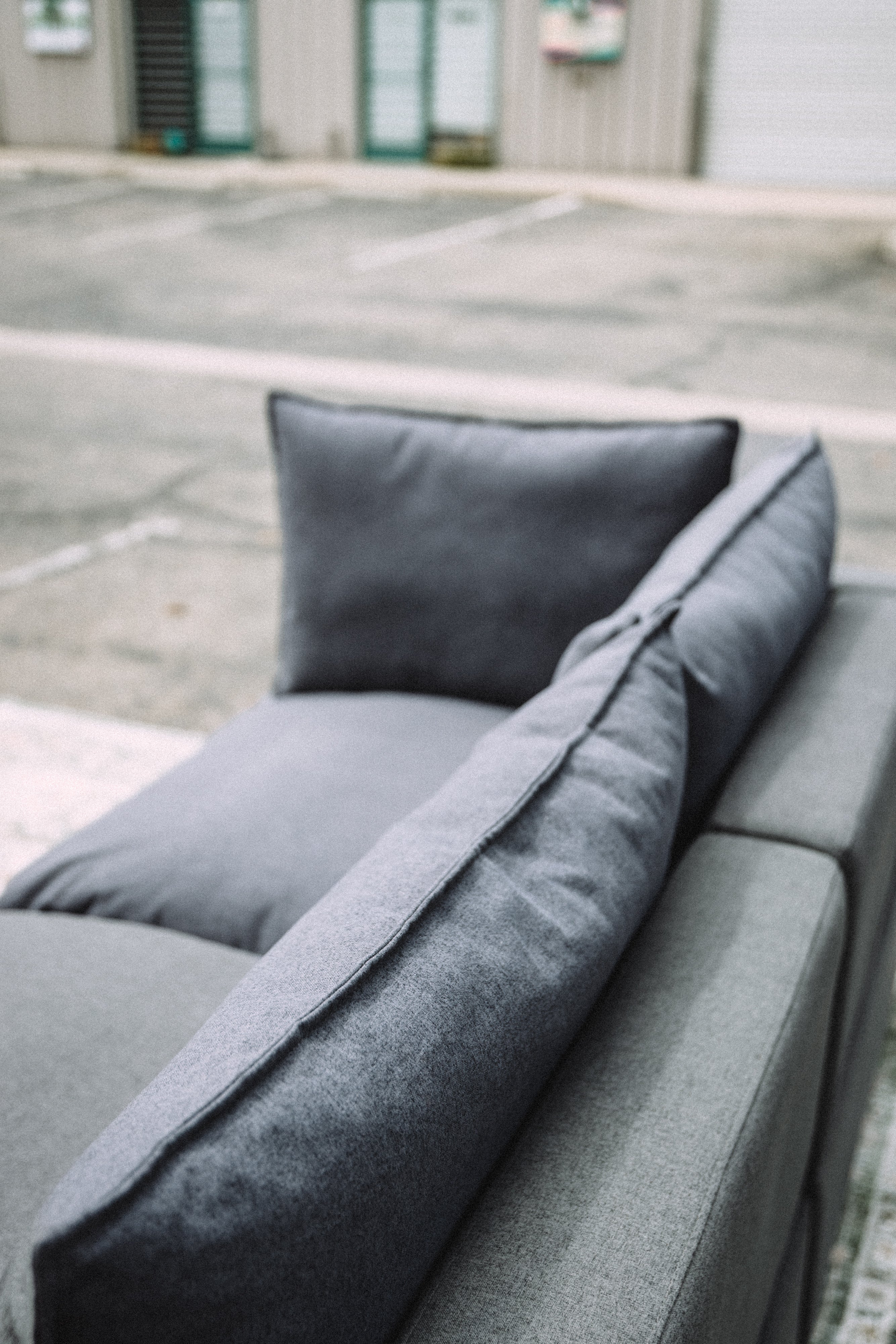 Dark Gray 3PC Loveseat Cloud Sectional