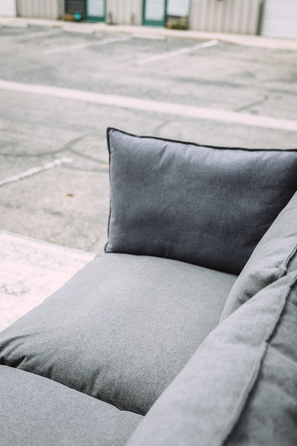 Dark Gray 3PC Loveseat Cloud Sectional