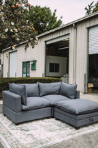 Dark Gray 3PC Loveseat Cloud Sectional