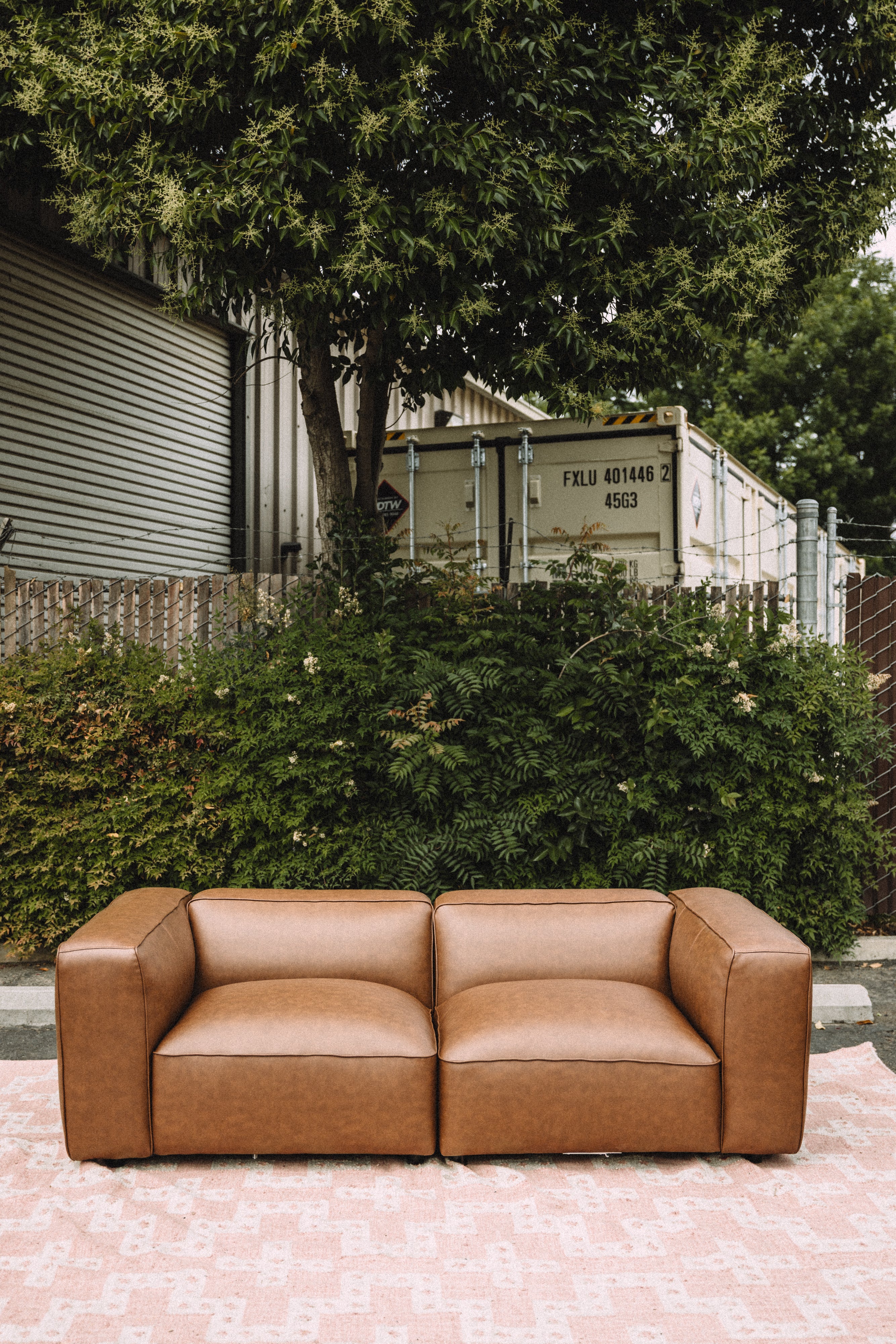 Modway Auren Vegan Leather Modular Loveseat