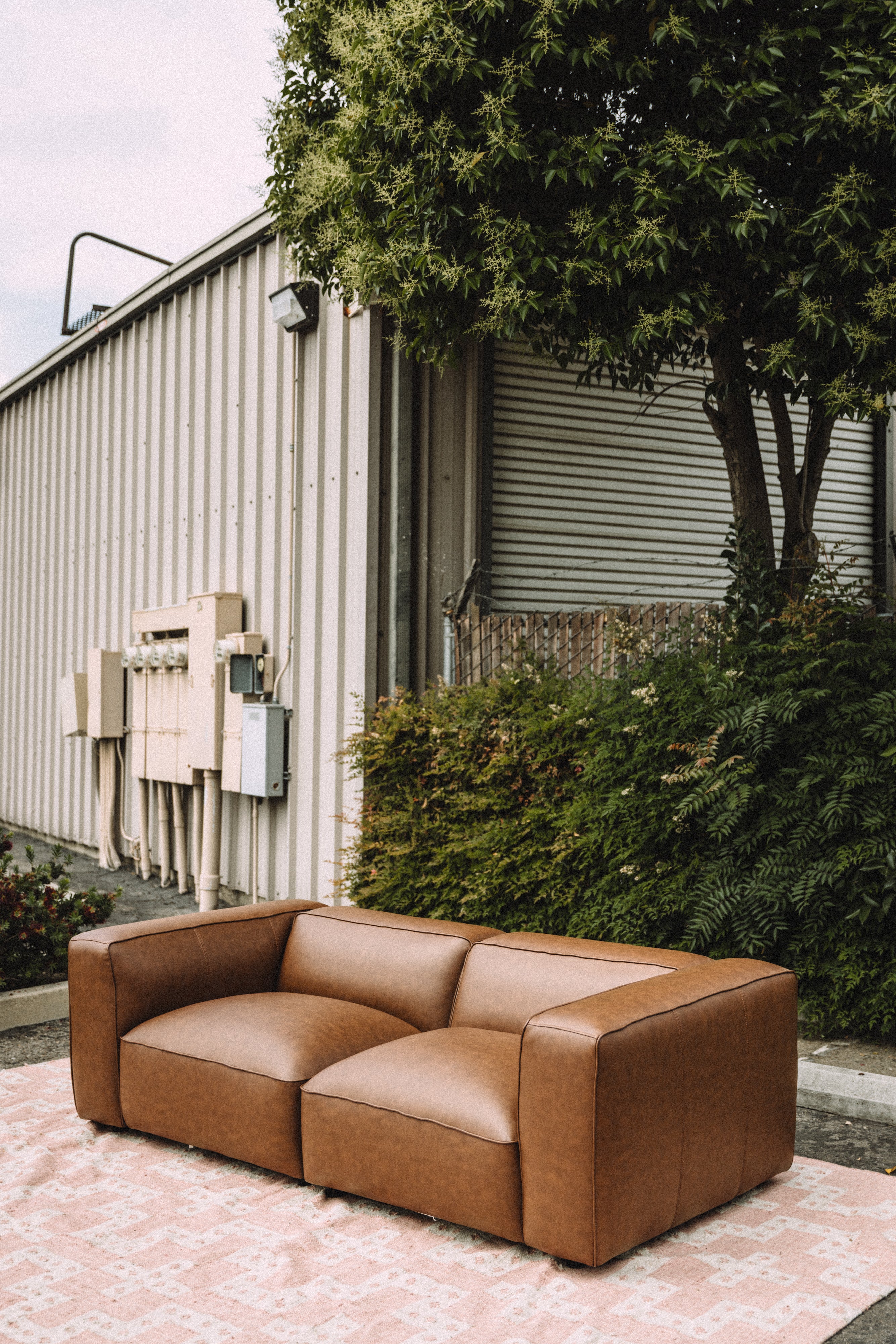 Modway Auren Vegan Leather Modular Loveseat