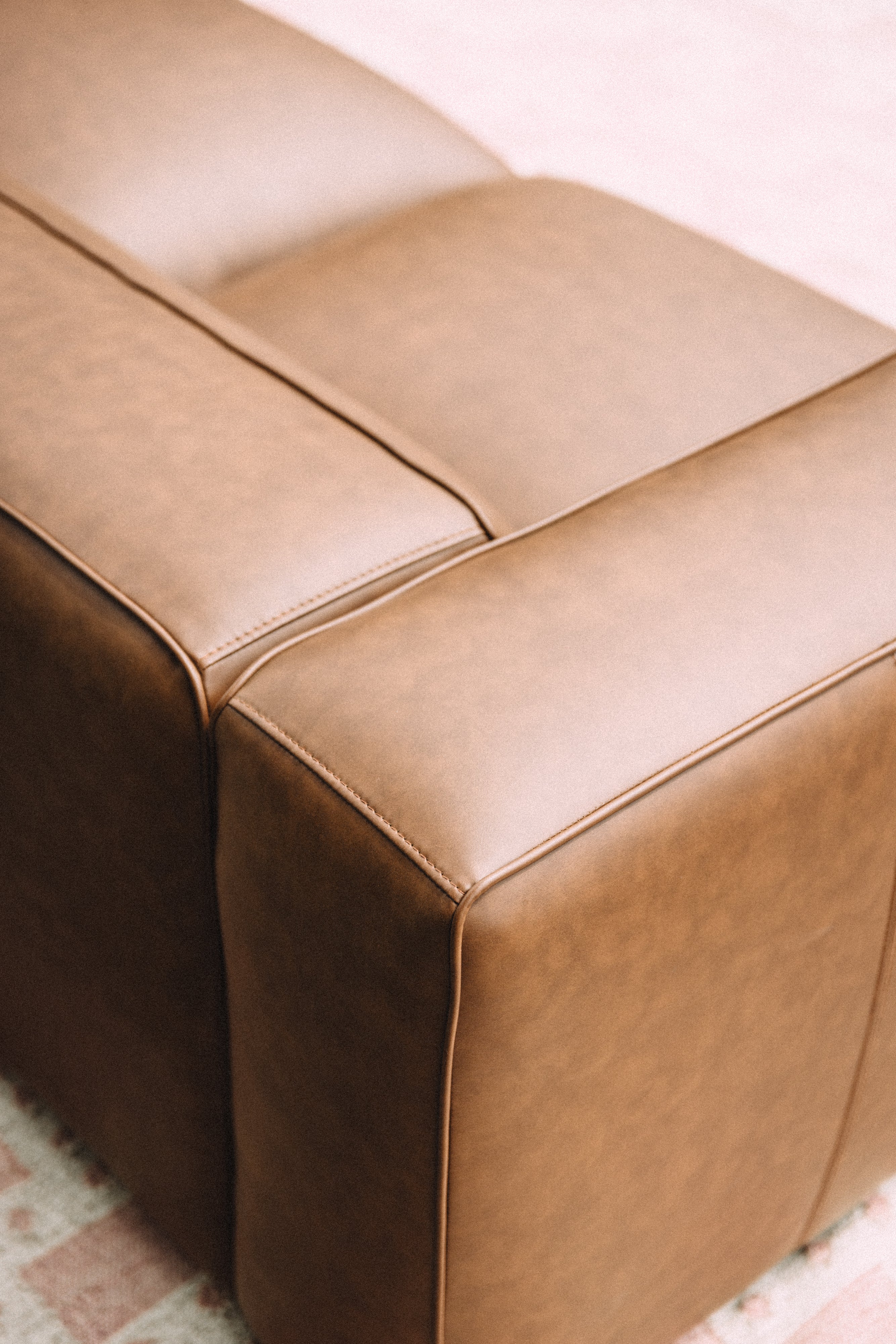 Modway Auren Vegan Leather Modular Loveseat