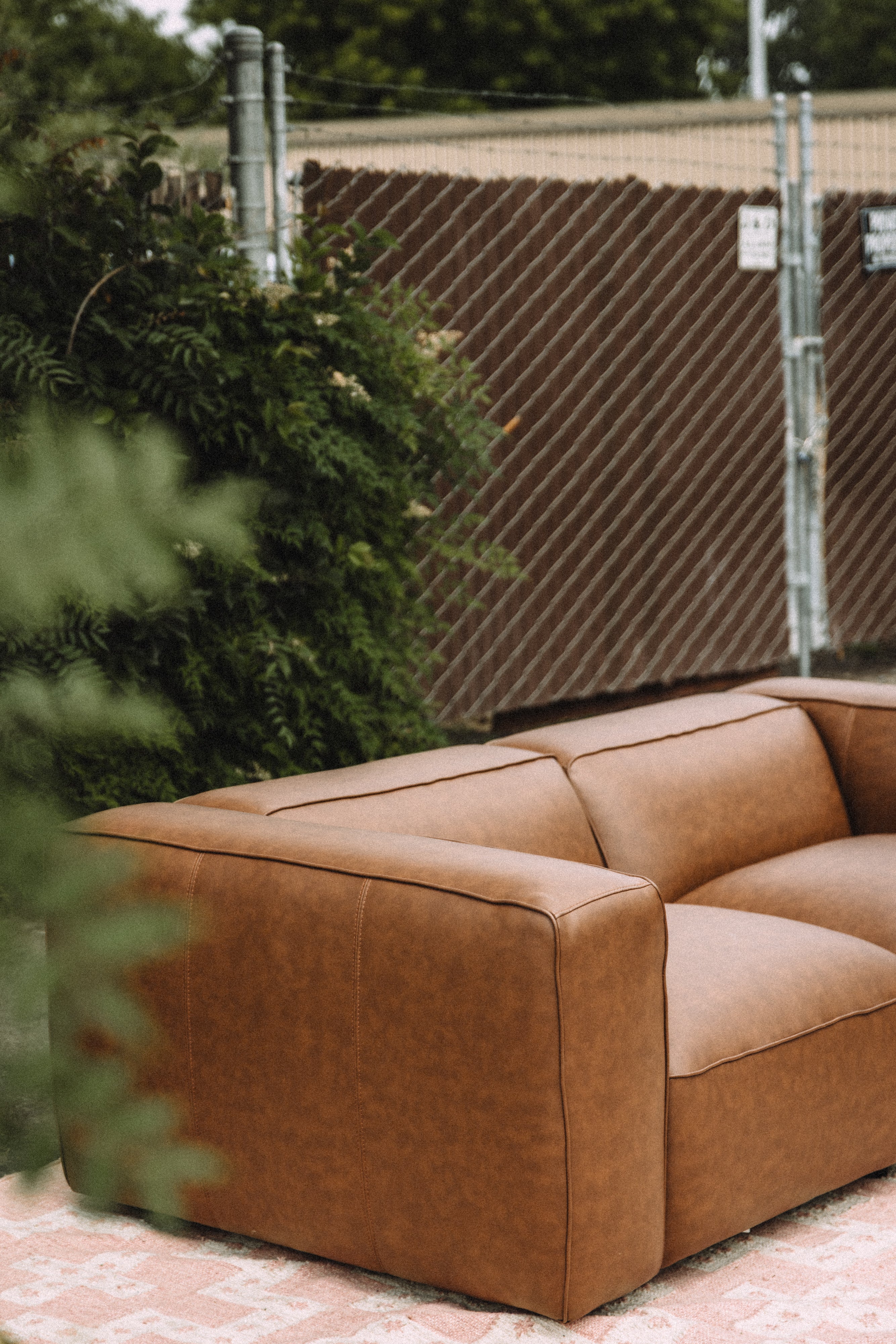 Modway Auren Vegan Leather Modular Loveseat
