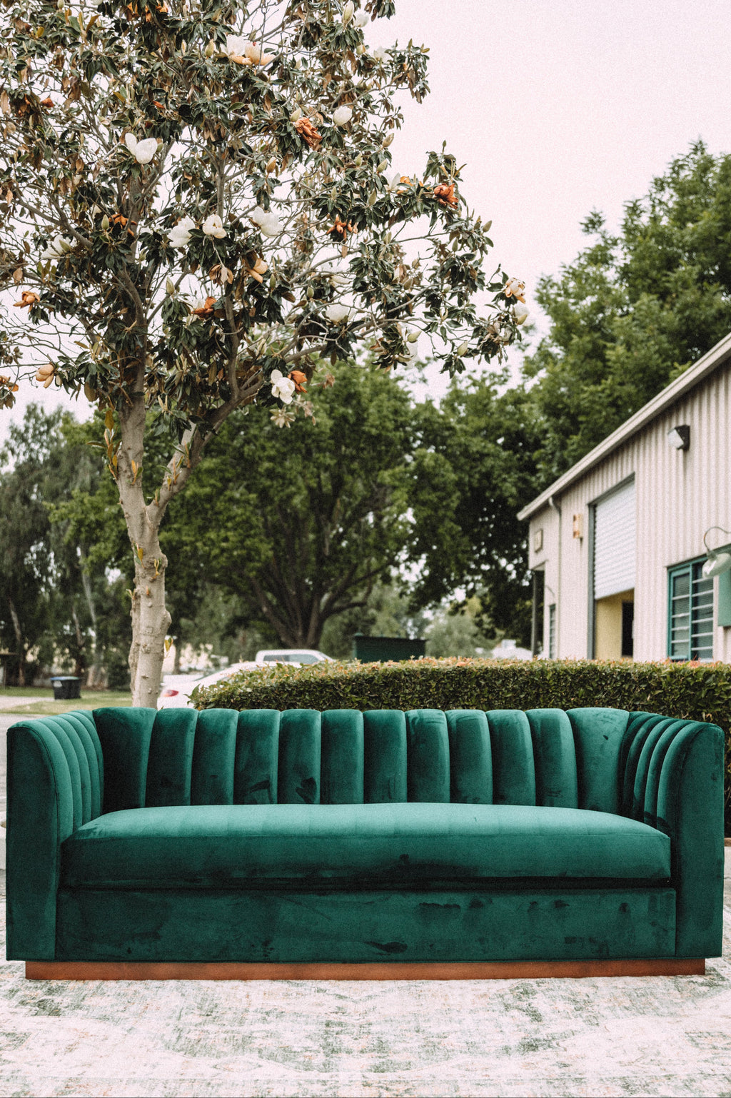 APT2B Nora Emerald Velvet Tufted Sofa