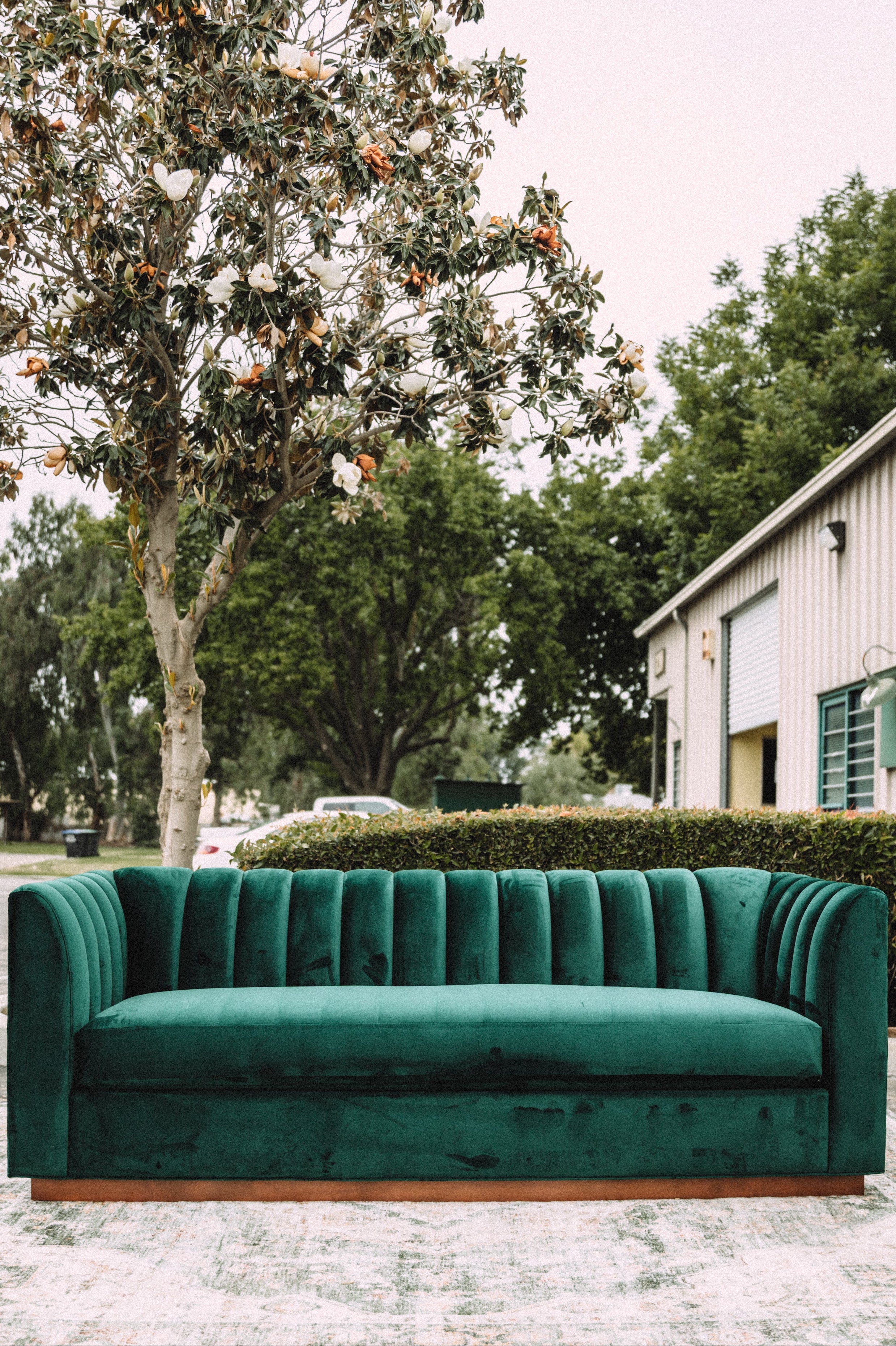APT2B Nora Emerald Velvet Tufted Sofa
