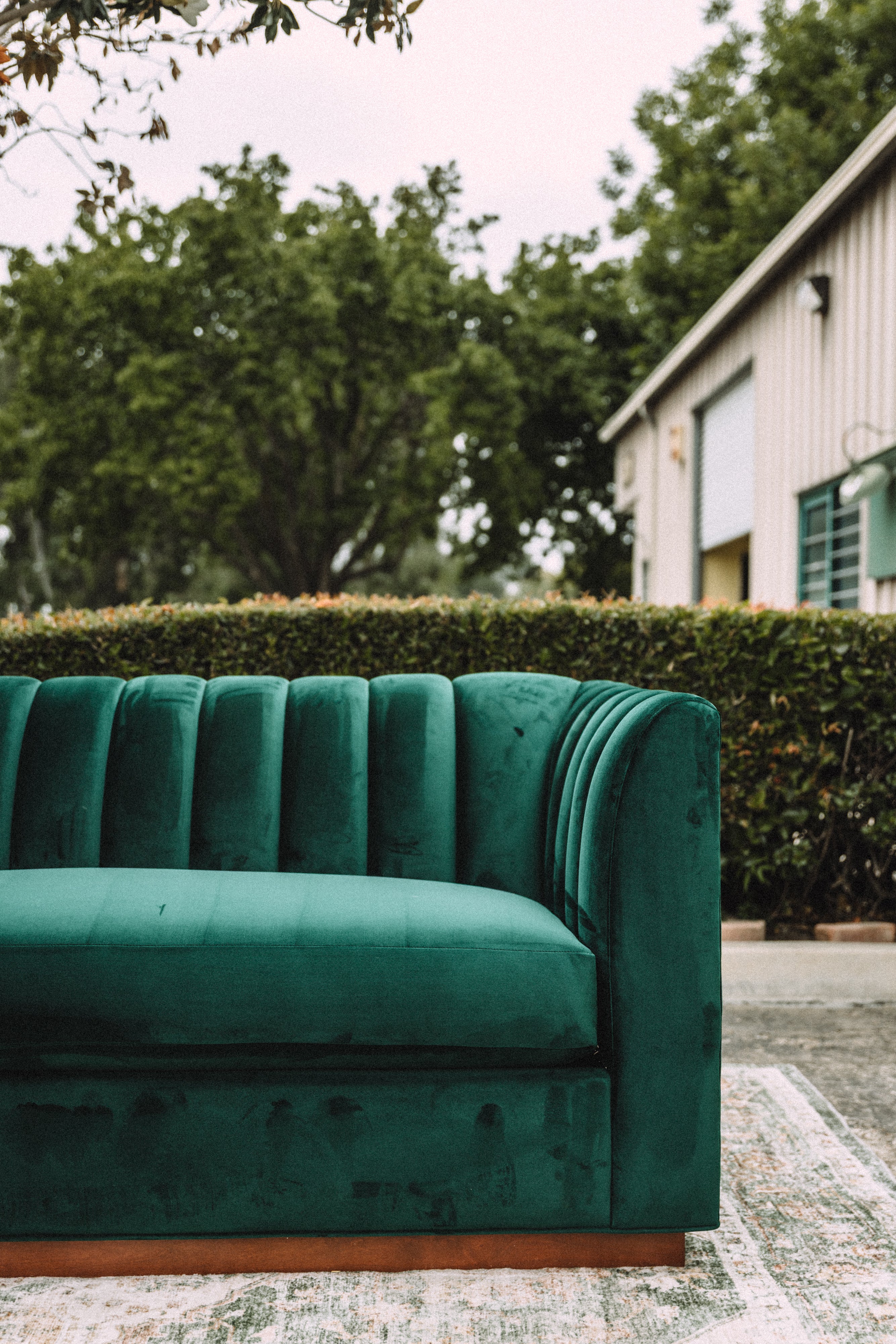 APT2B Nora Emerald Velvet Tufted Sofa