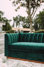 APT2B Nora Emerald Velvet Tufted Sofa
