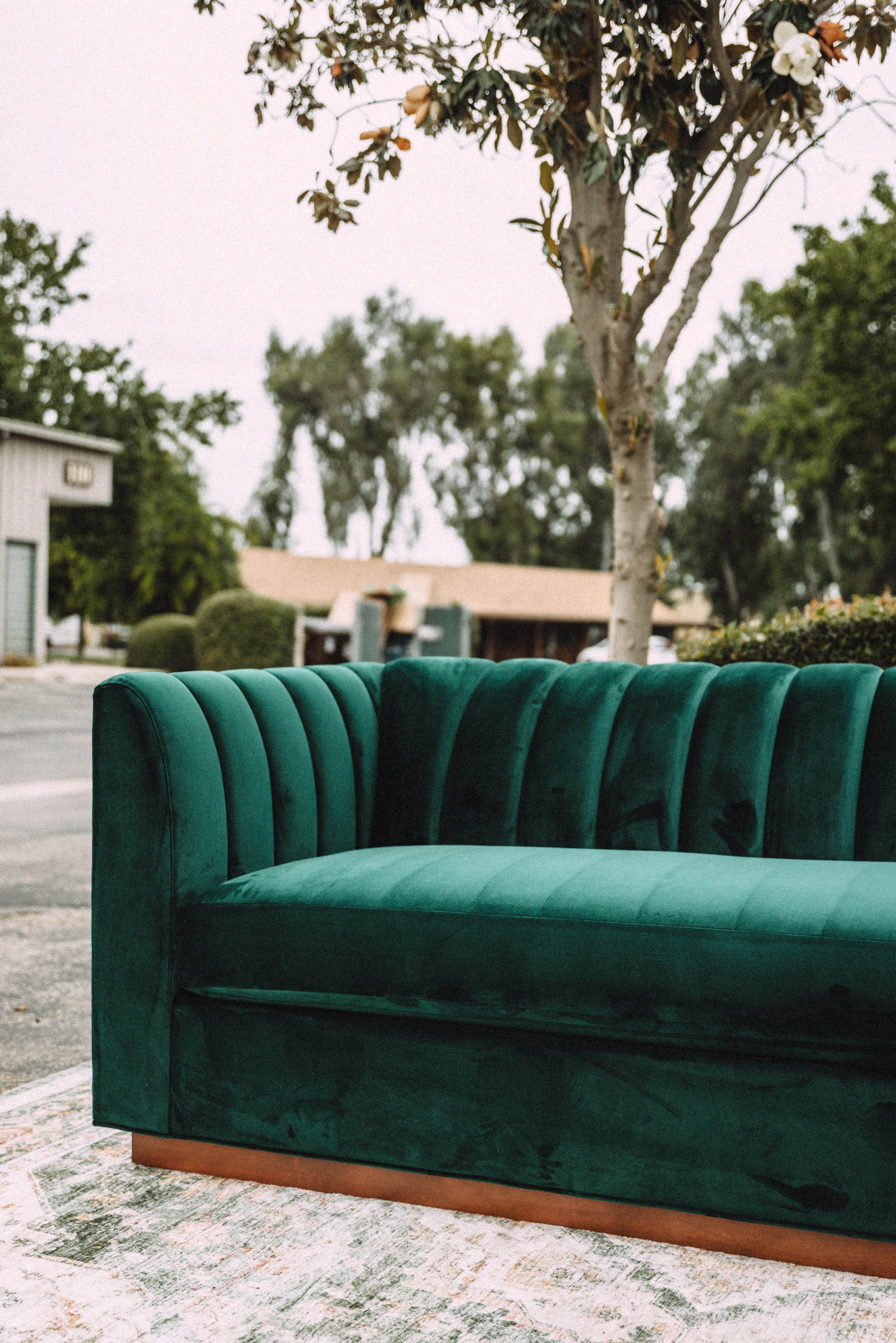APT2B Nora Emerald Velvet Tufted Sofa