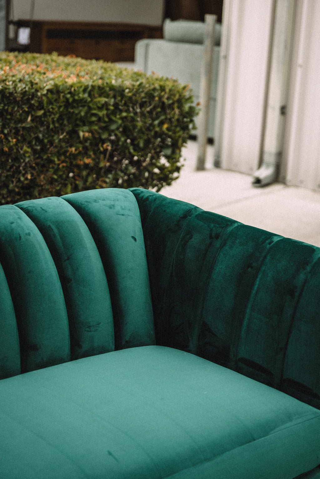 APT2B Nora Emerald Velvet Tufted Sofa
