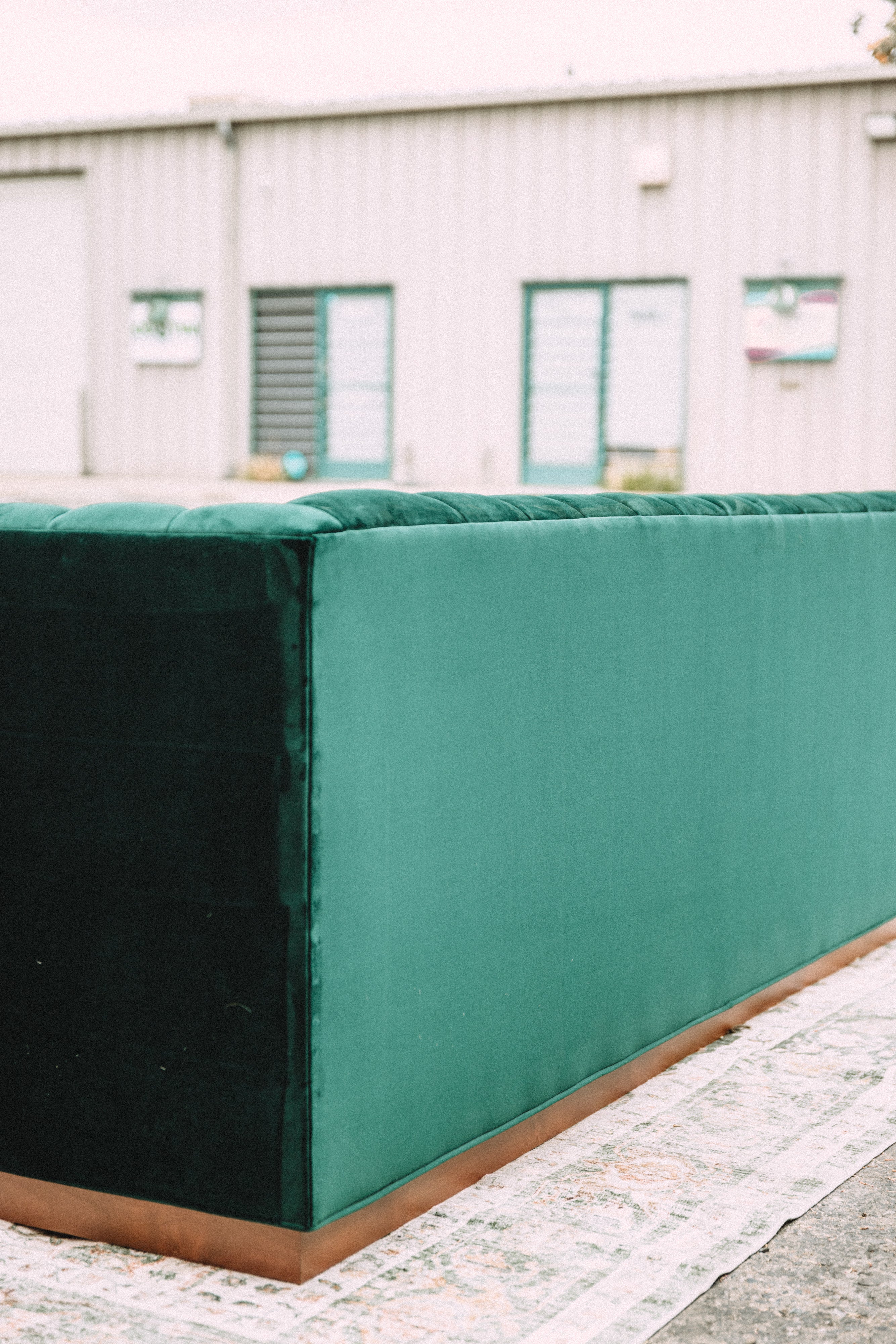 APT2B Nora Emerald Velvet Tufted Sofa