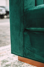 APT2B Nora Emerald Velvet Tufted Sofa