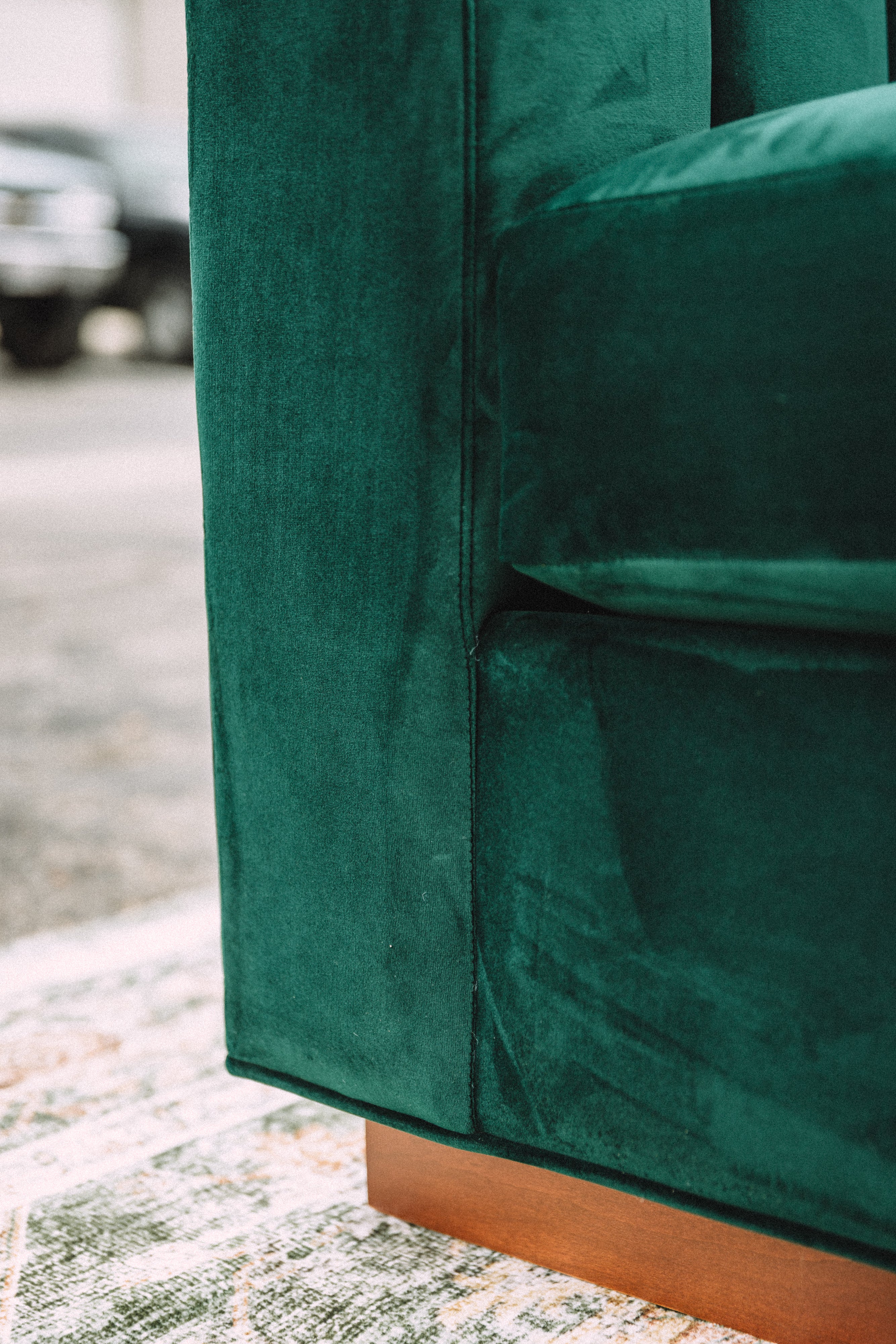 APT2B Nora Emerald Velvet Tufted Sofa