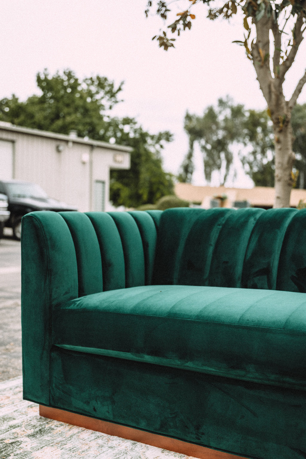 APT2B Nora Emerald Velvet Tufted Sofa