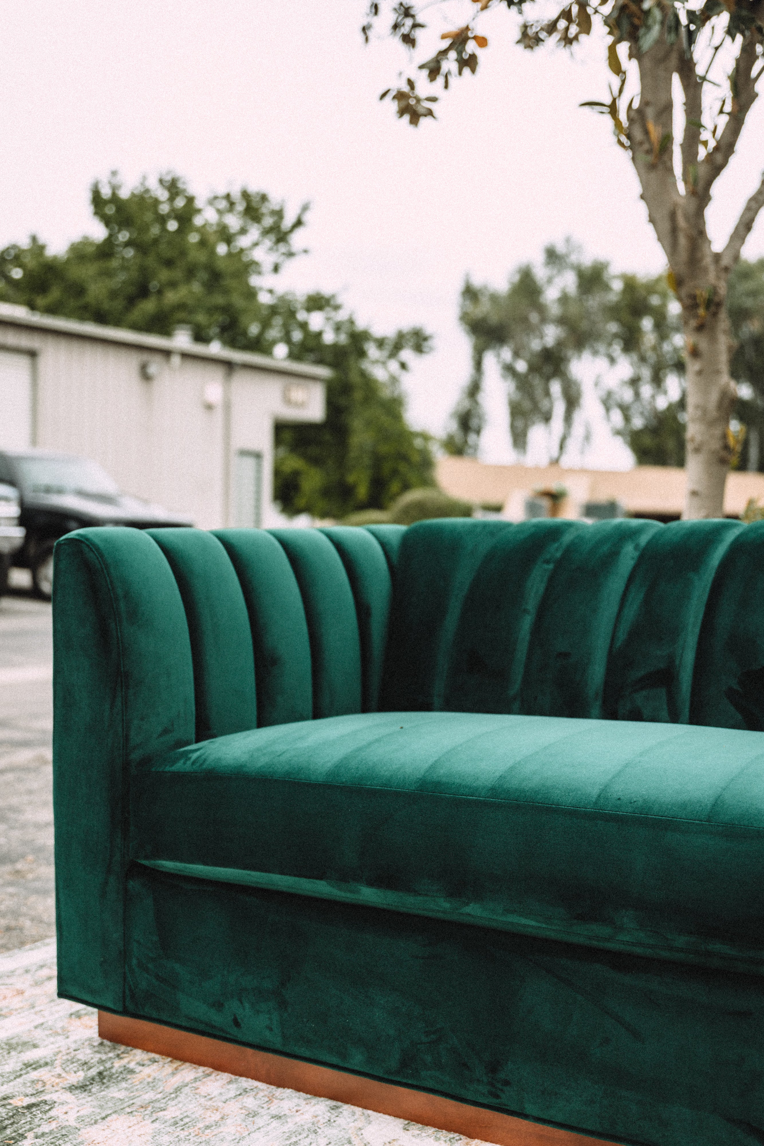 APT2B Nora Emerald Velvet Tufted Sofa