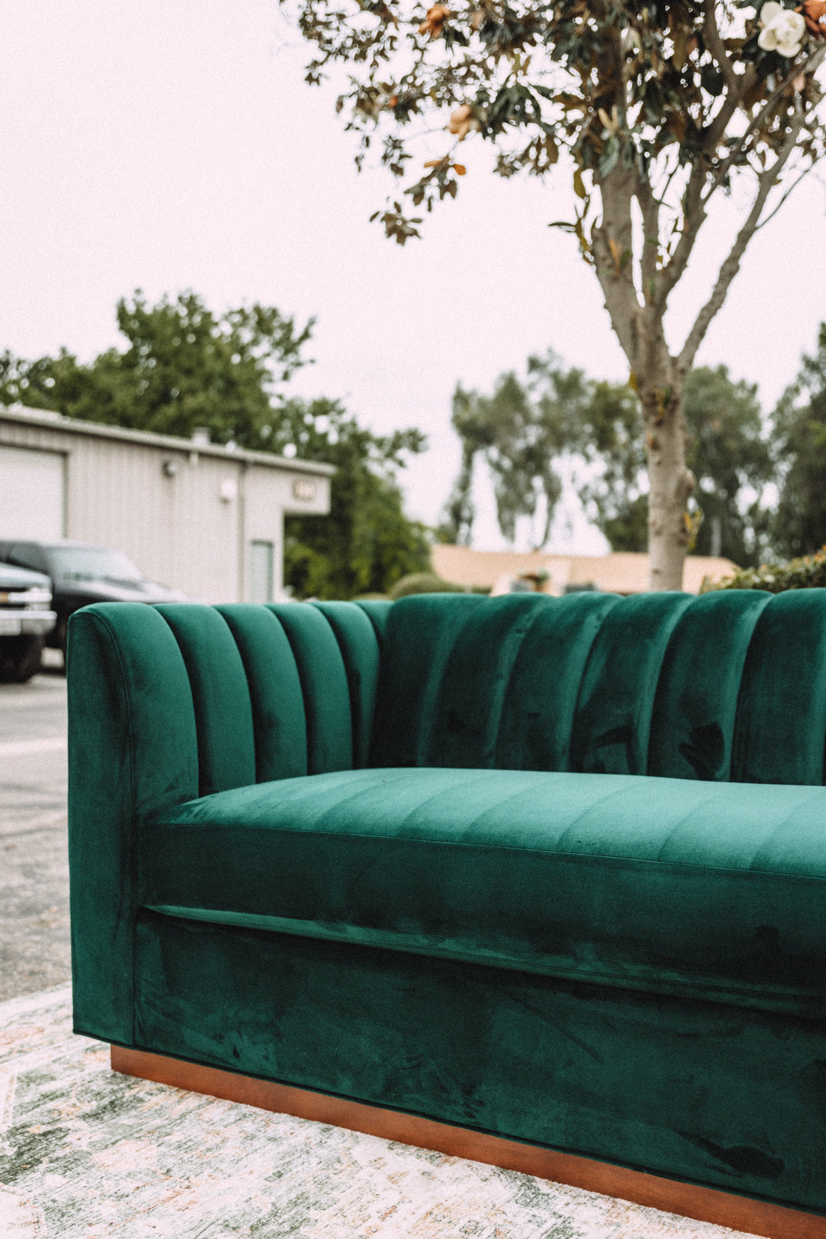 APT2B Nora Emerald Velvet Tufted Sofa