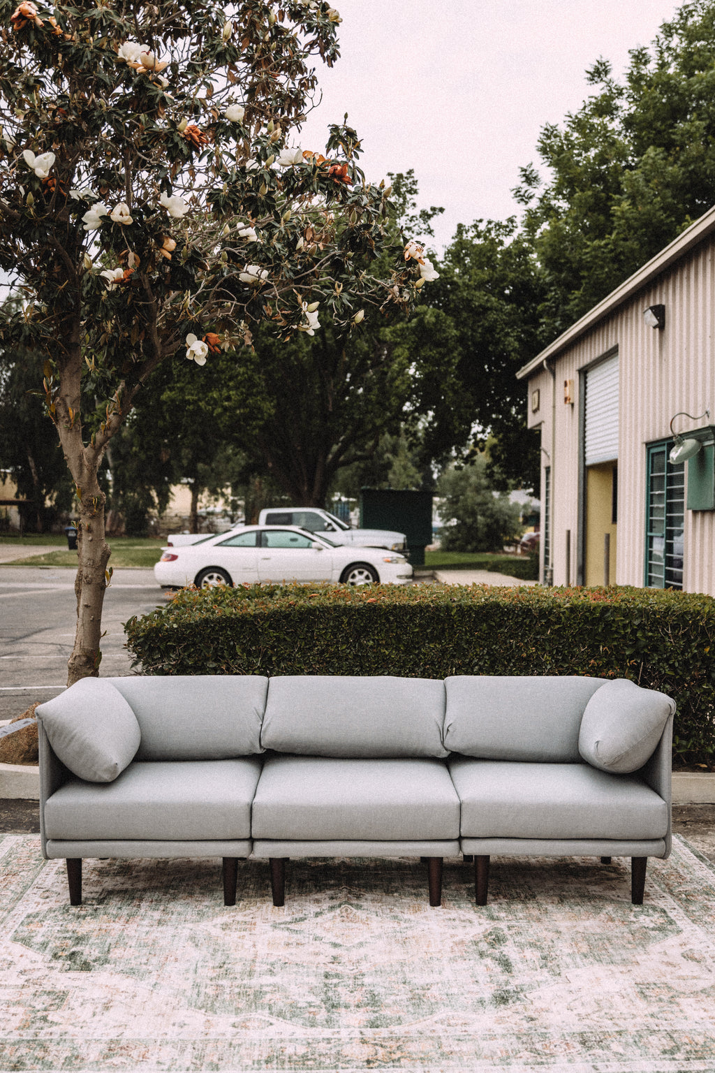 Burrow Range 3-Piece Sofa in Stone Grey