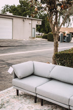 Burrow Range 3-Piece Sofa in Stone Grey
