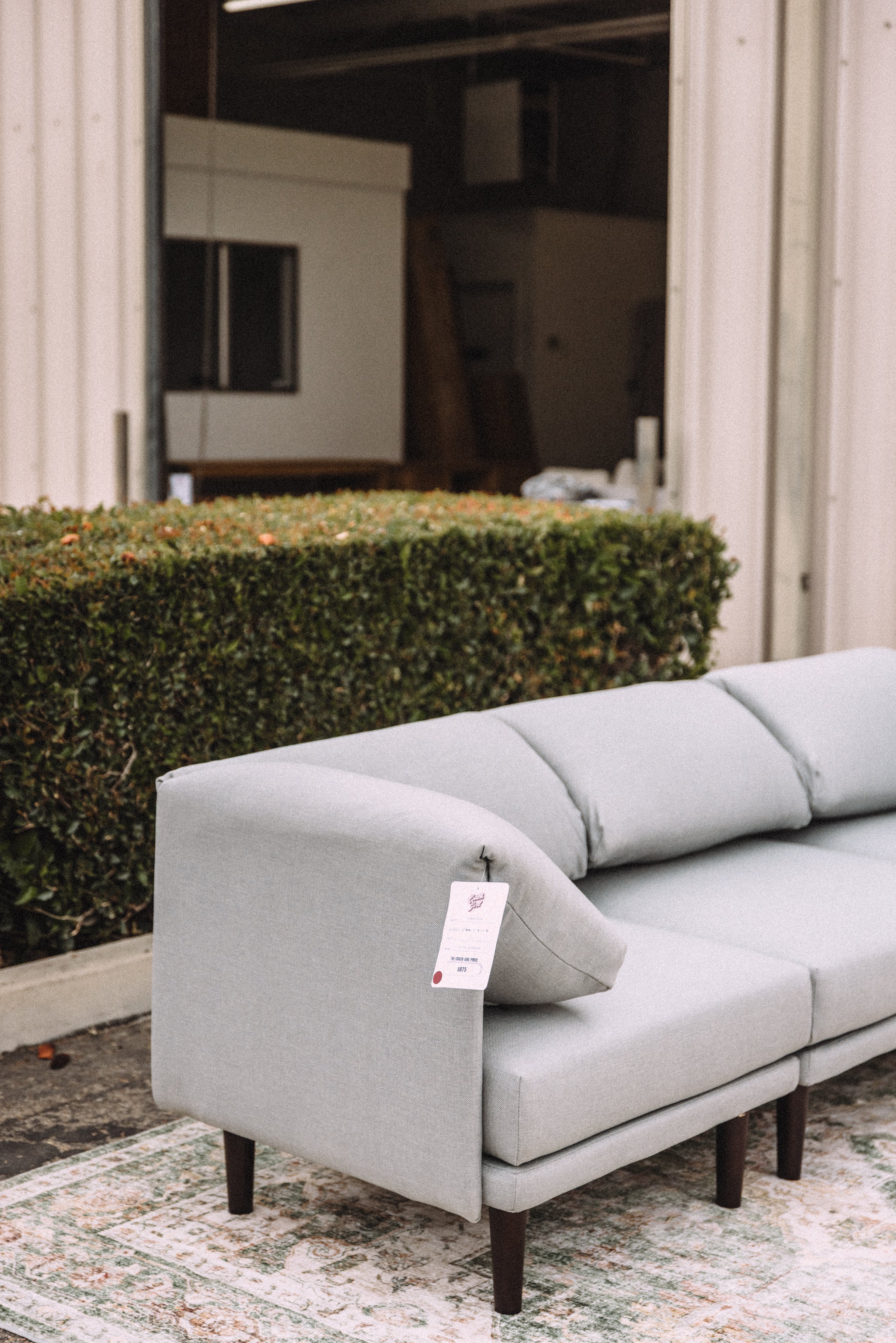 Burrow Range 3-Piece Sofa in Stone Grey