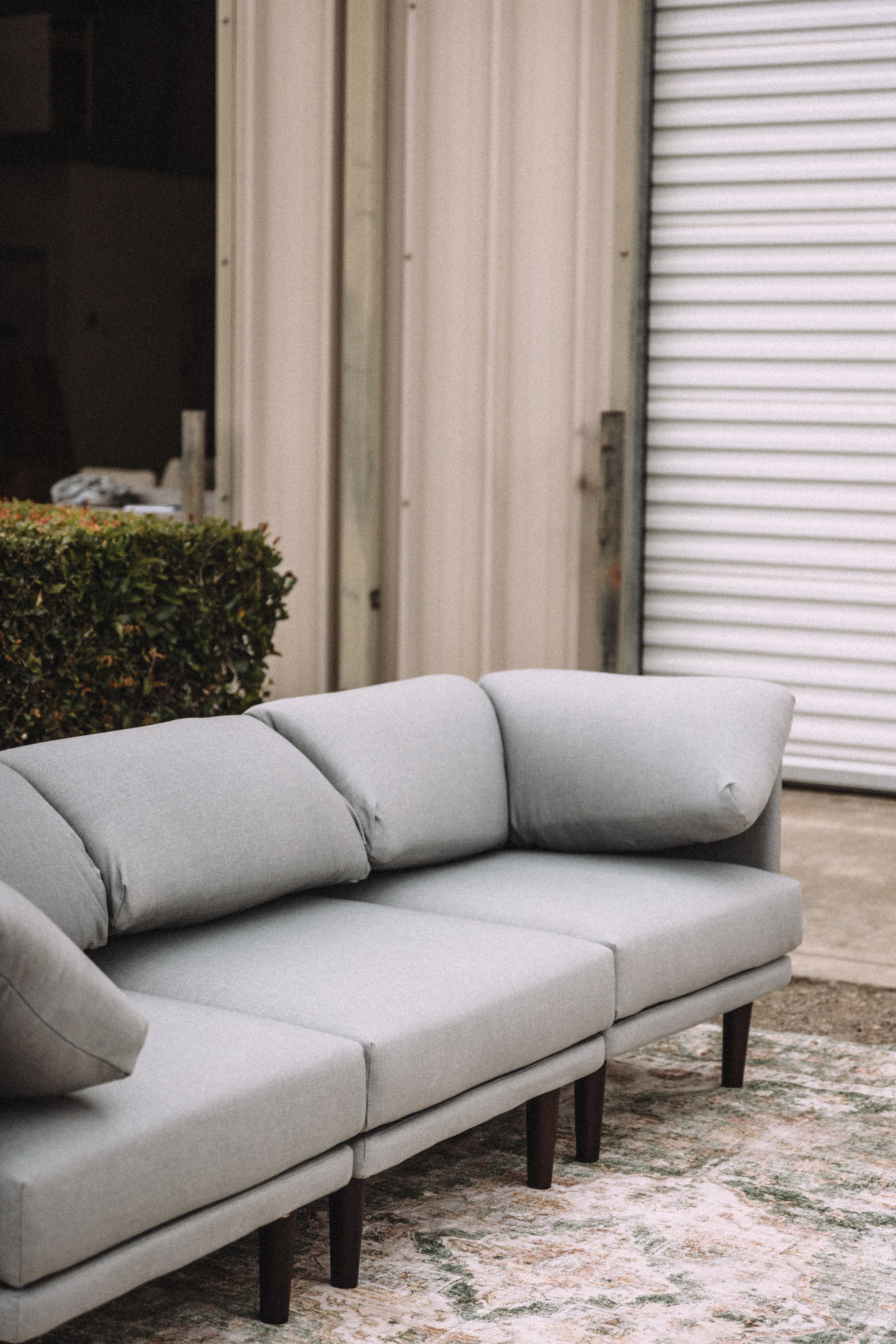 Burrow Range 3-Piece Sofa in Stone Grey