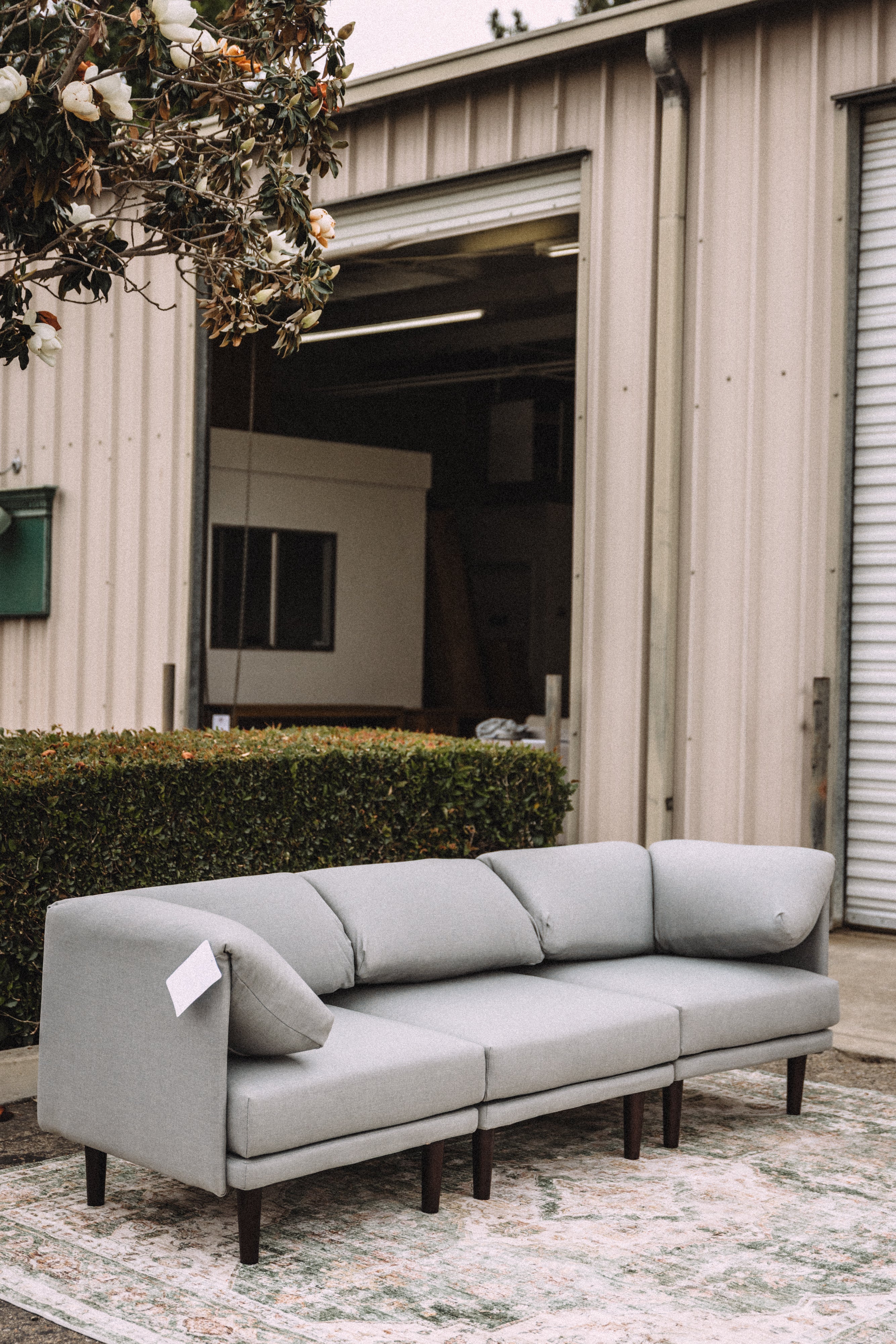 Burrow Range 3-Piece Sofa in Stone Grey