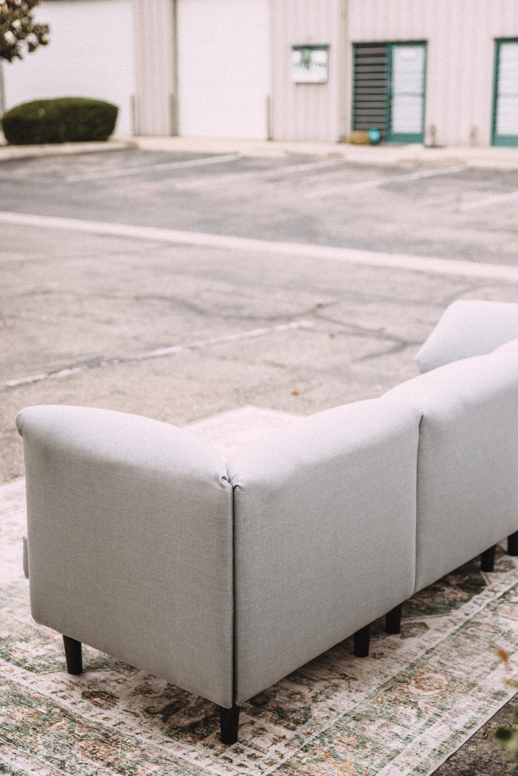 Burrow Range 3-Piece Sofa in Stone Grey