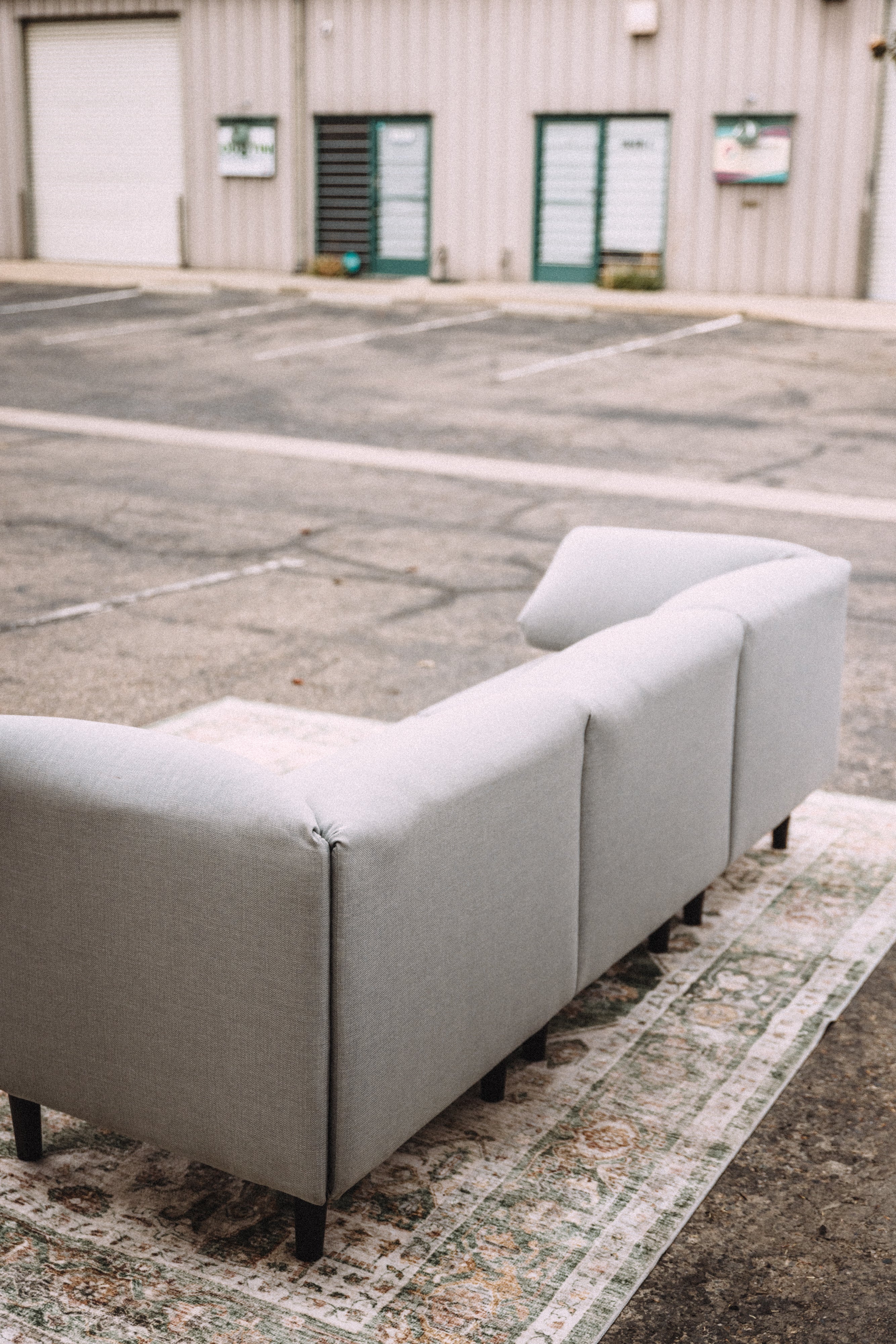 Burrow Range 3-Piece Sofa in Stone Grey