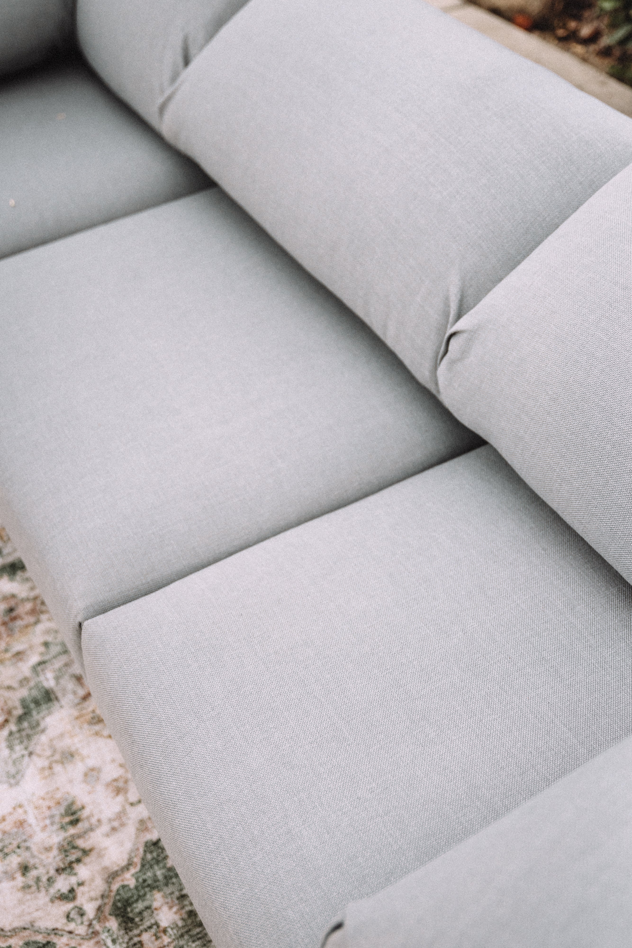 Burrow Range 3-Piece Sofa in Stone Grey