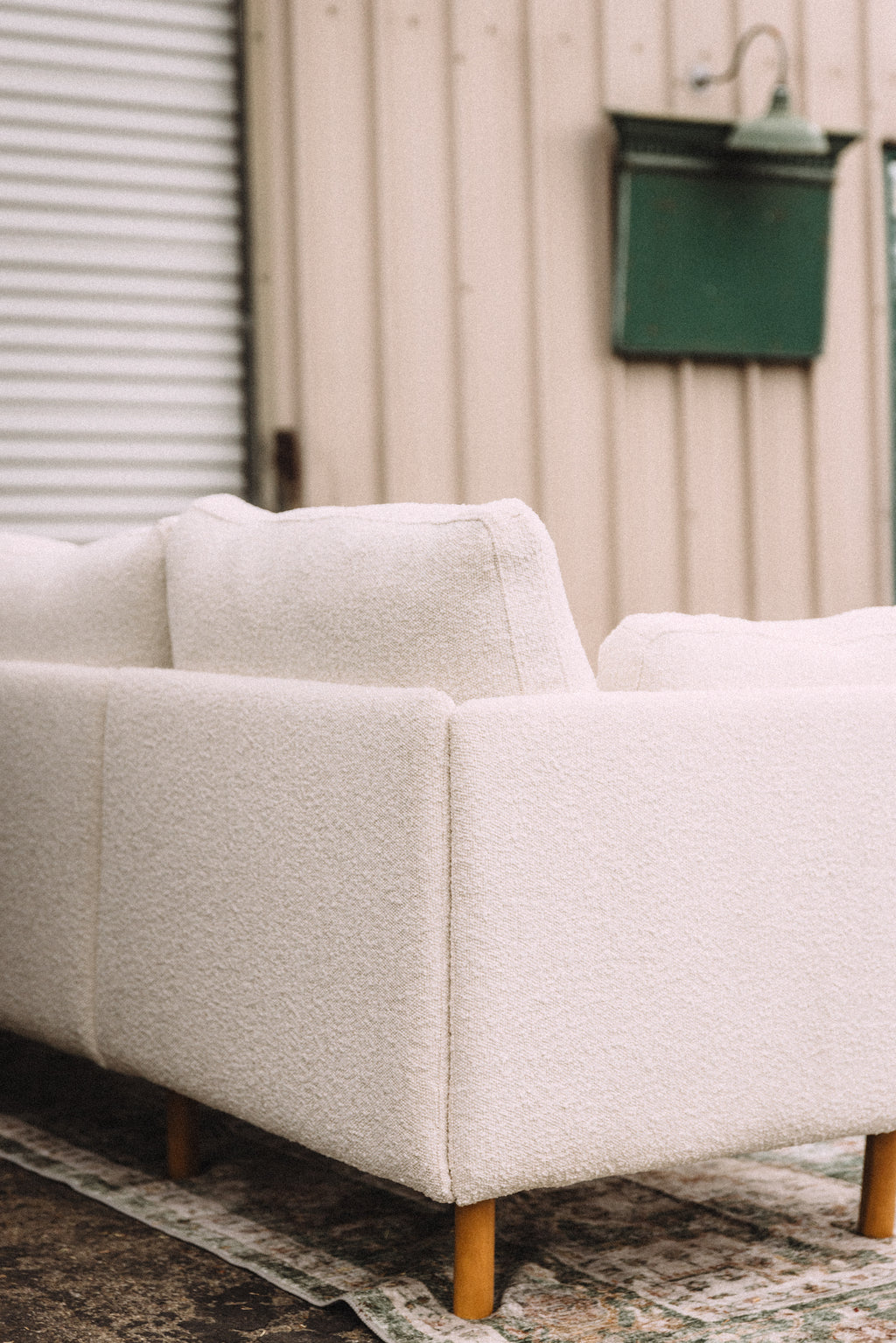 Burrow Field 3-Piece Sofa in Ivory Bouclé