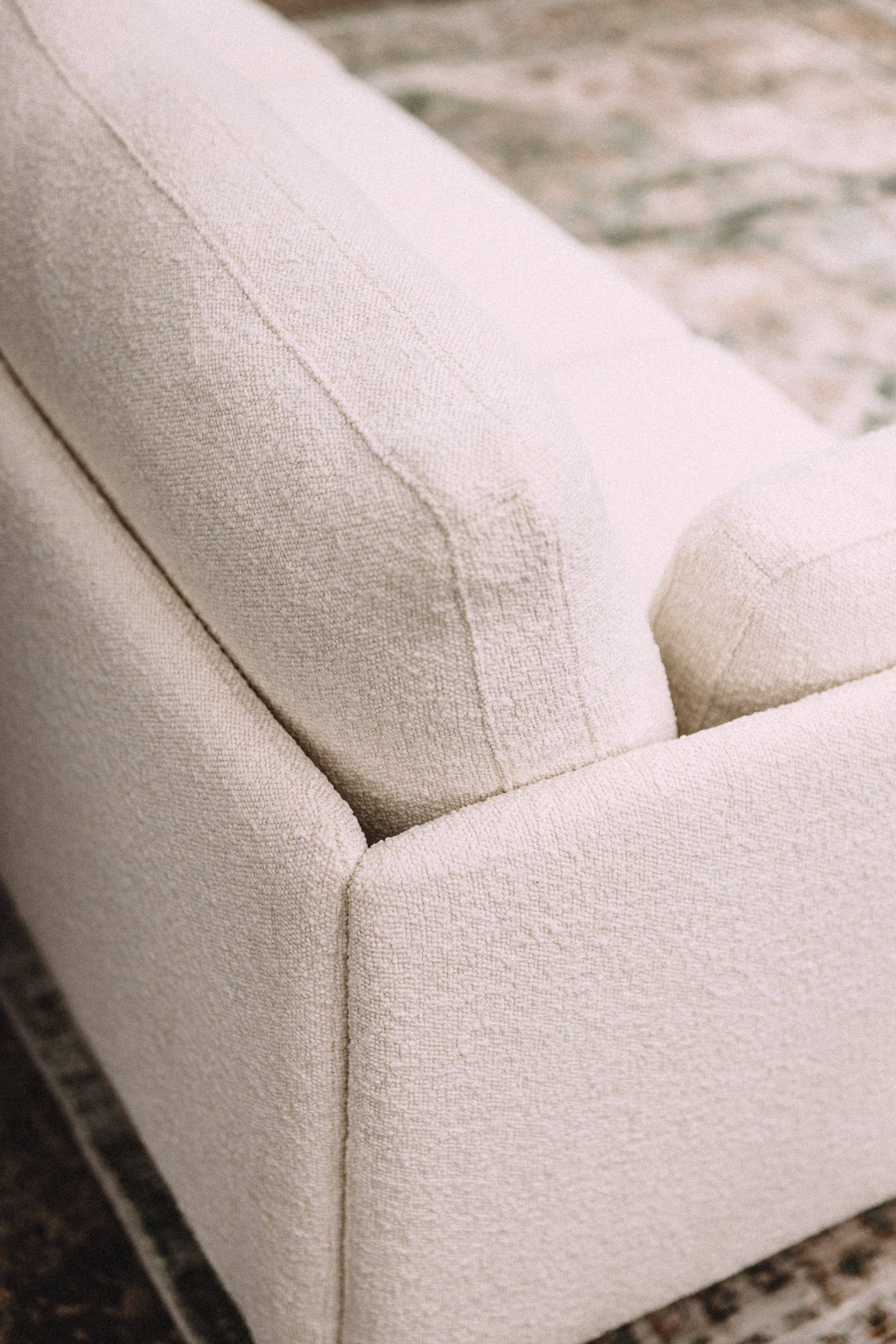 Burrow Field 3-Piece Sofa in Ivory Bouclé