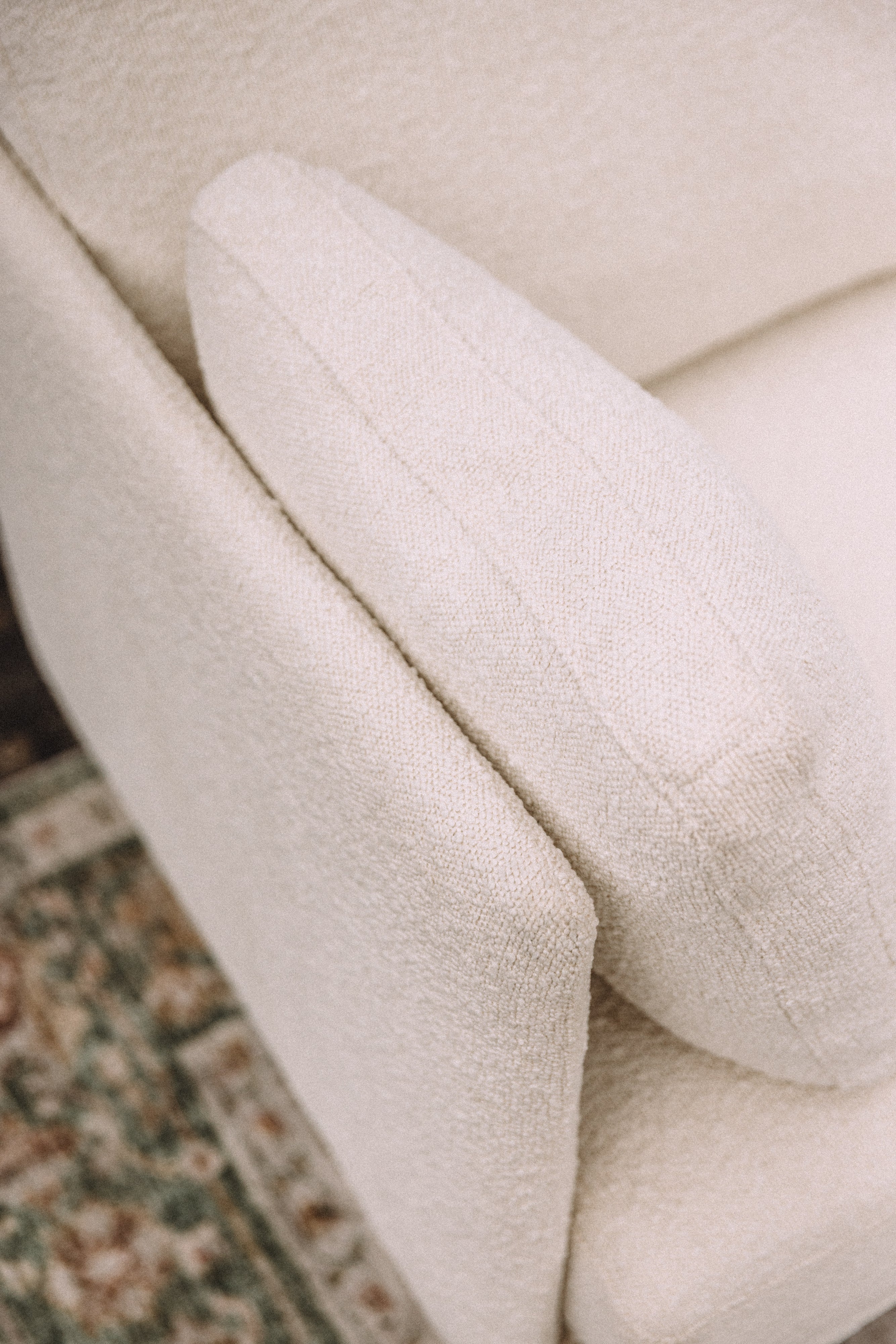 Burrow Field 3-Piece Sofa in Ivory Bouclé
