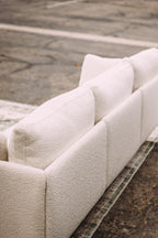 Burrow Field 3-Piece Sofa in Ivory Bouclé