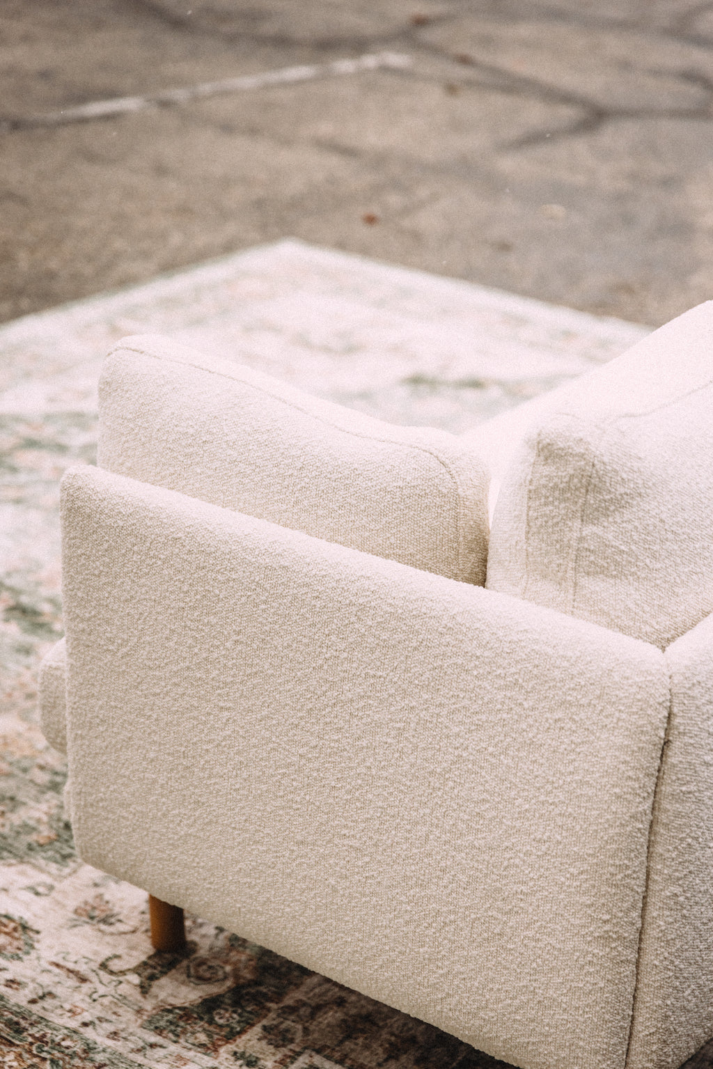 Burrow Field 3-Piece Sofa in Ivory Bouclé