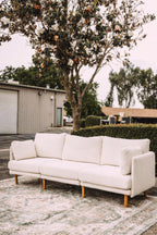 Burrow Field 3-Piece Sofa in Ivory Bouclé