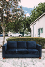 APT2B Catalina Navy Velvet Sofa