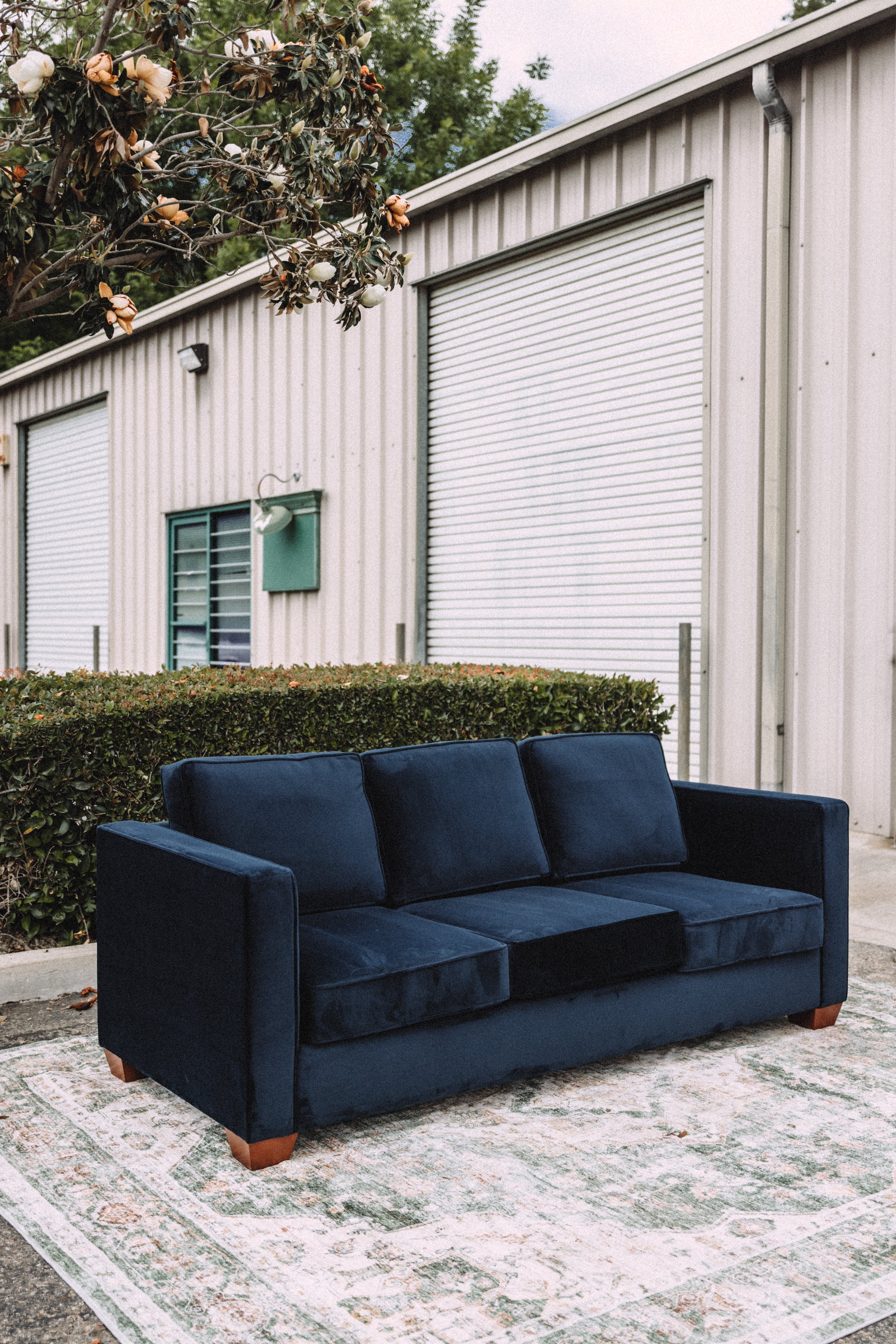 APT2B Catalina Navy Velvet Sofa