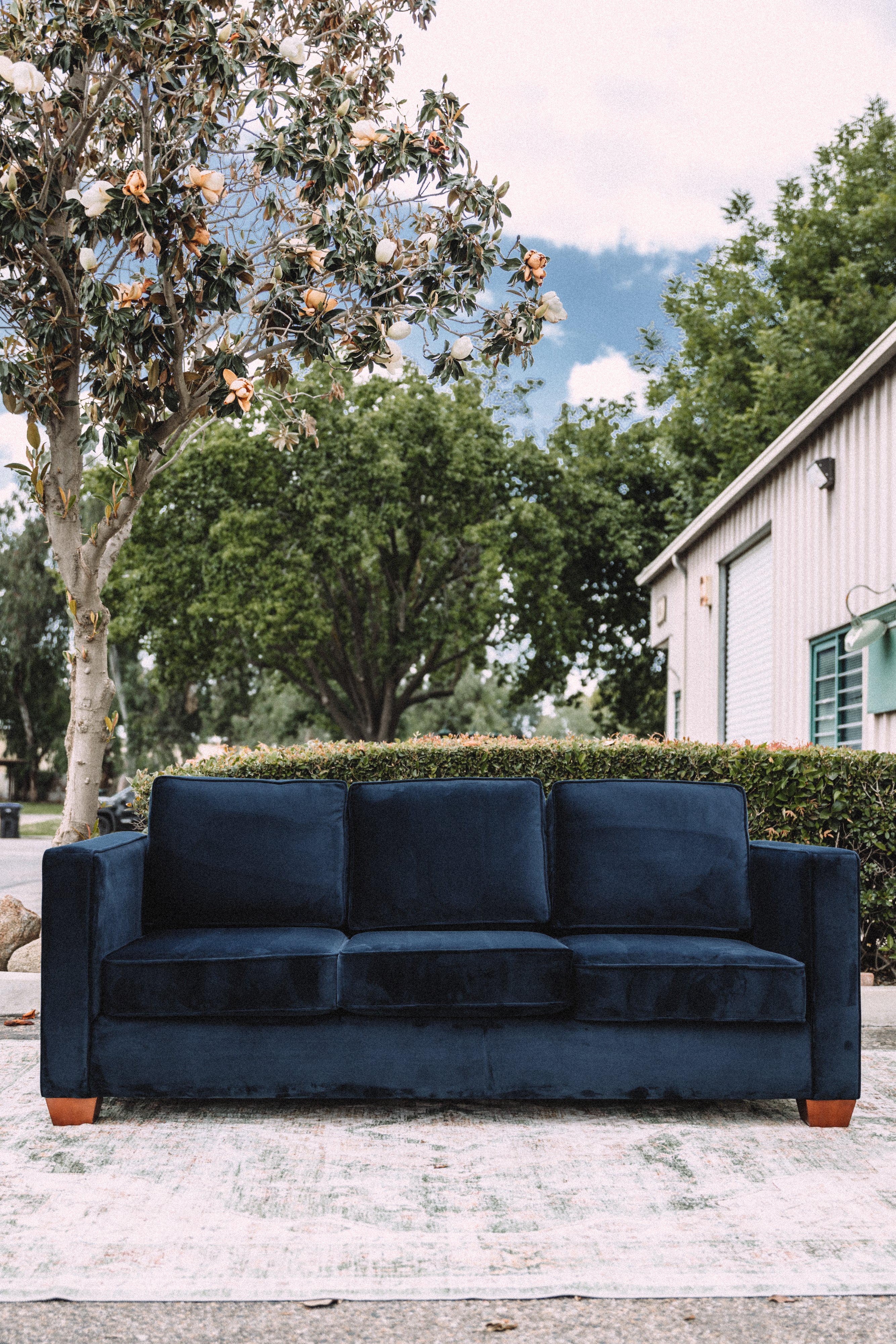 APT2B Catalina Navy Velvet Sofa