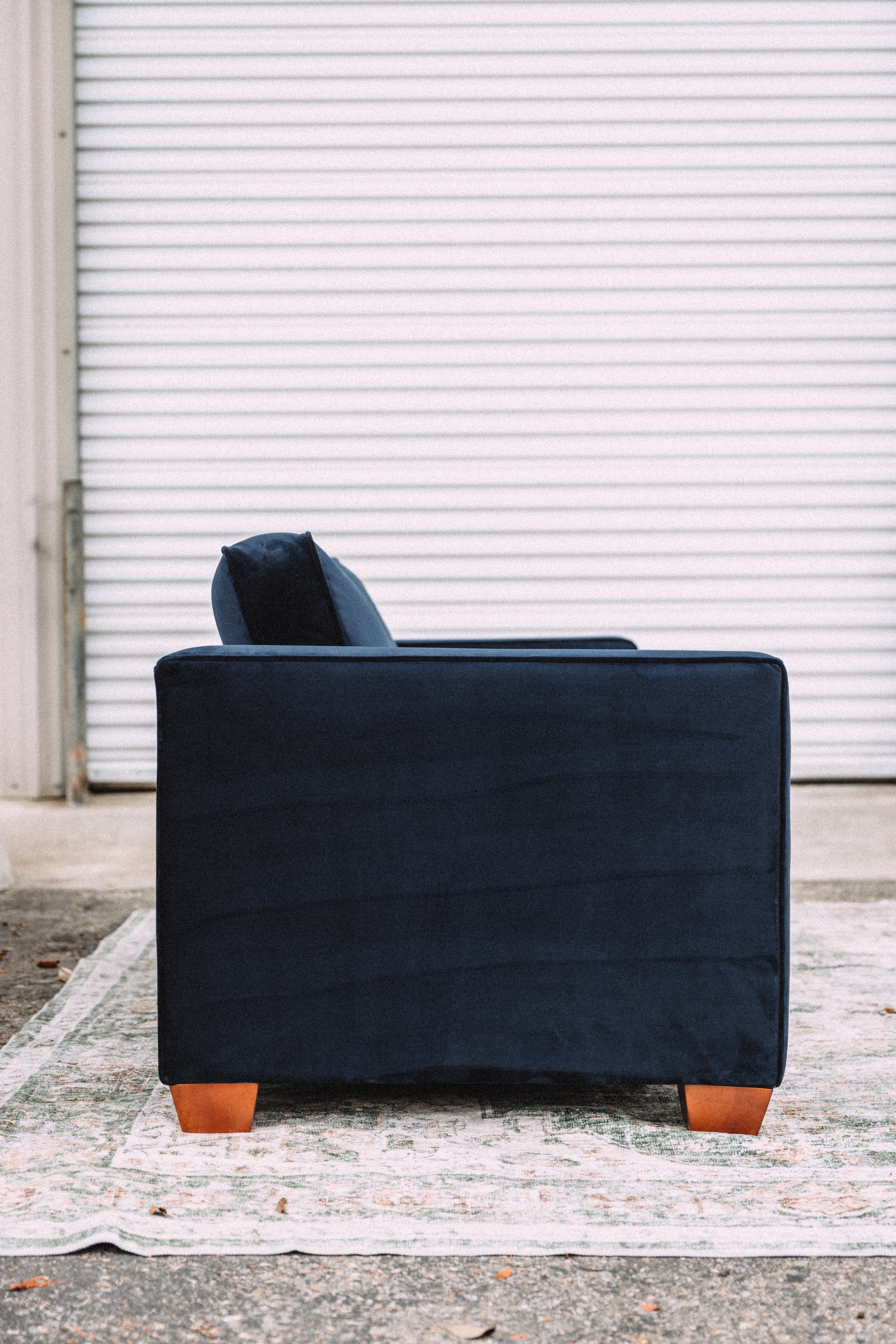 APT2B Catalina Navy Velvet Sofa