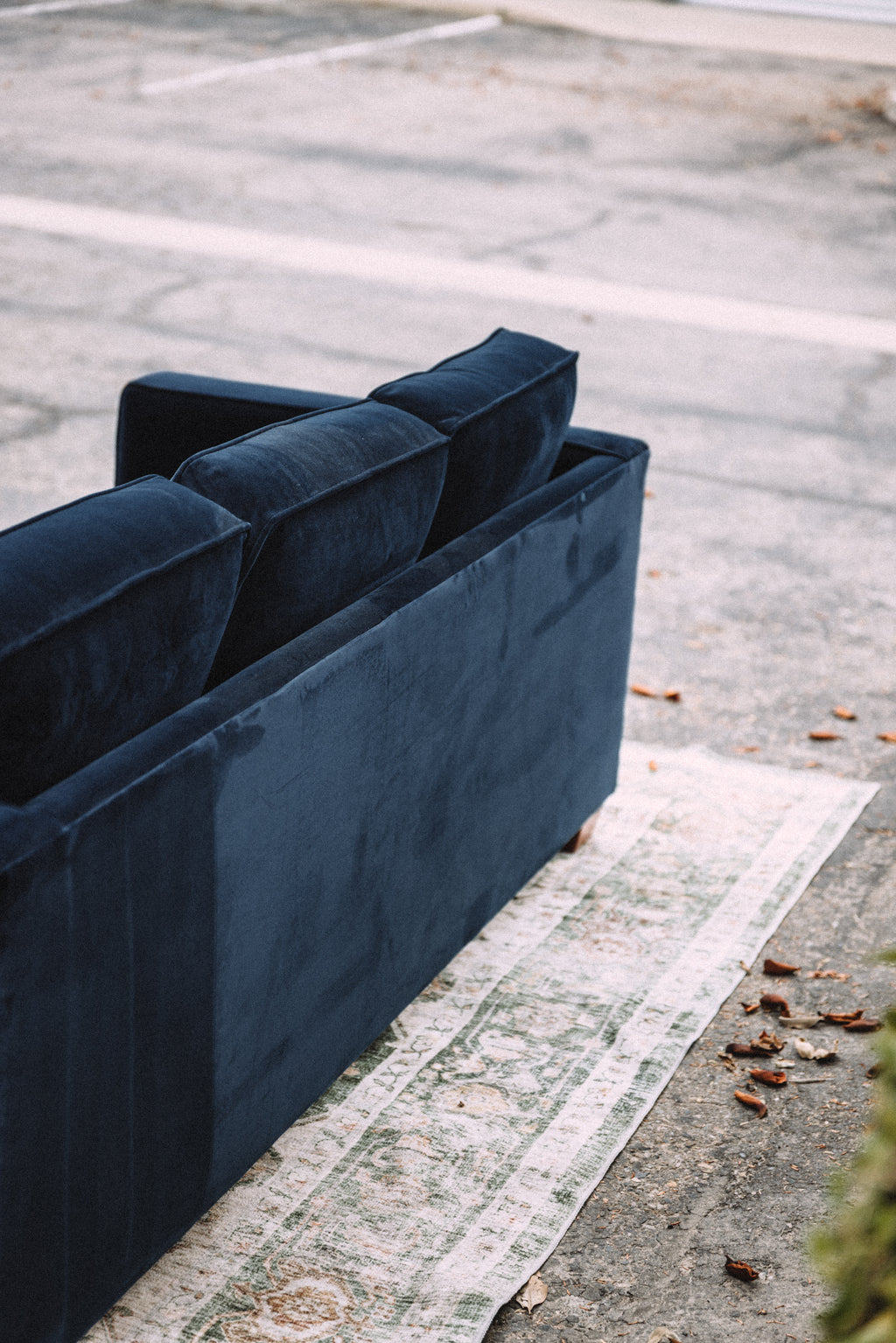 APT2B Catalina Navy Velvet Sofa