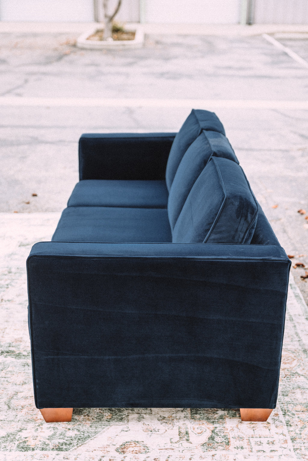APT2B Catalina Navy Velvet Sofa