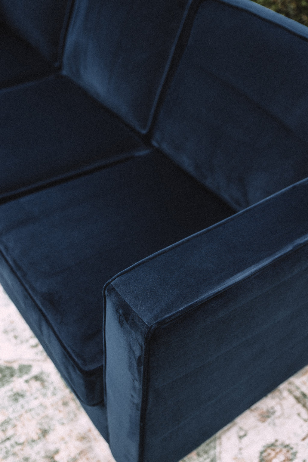 APT2B Catalina Navy Velvet Sofa