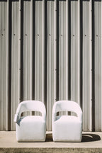 MODLOFT Albany Dining Chairs in Nomad Snow Fabric (Set of 2)