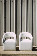 MODLOFT Albany Dining Chairs in Nomad Snow Fabric (Set of 2)