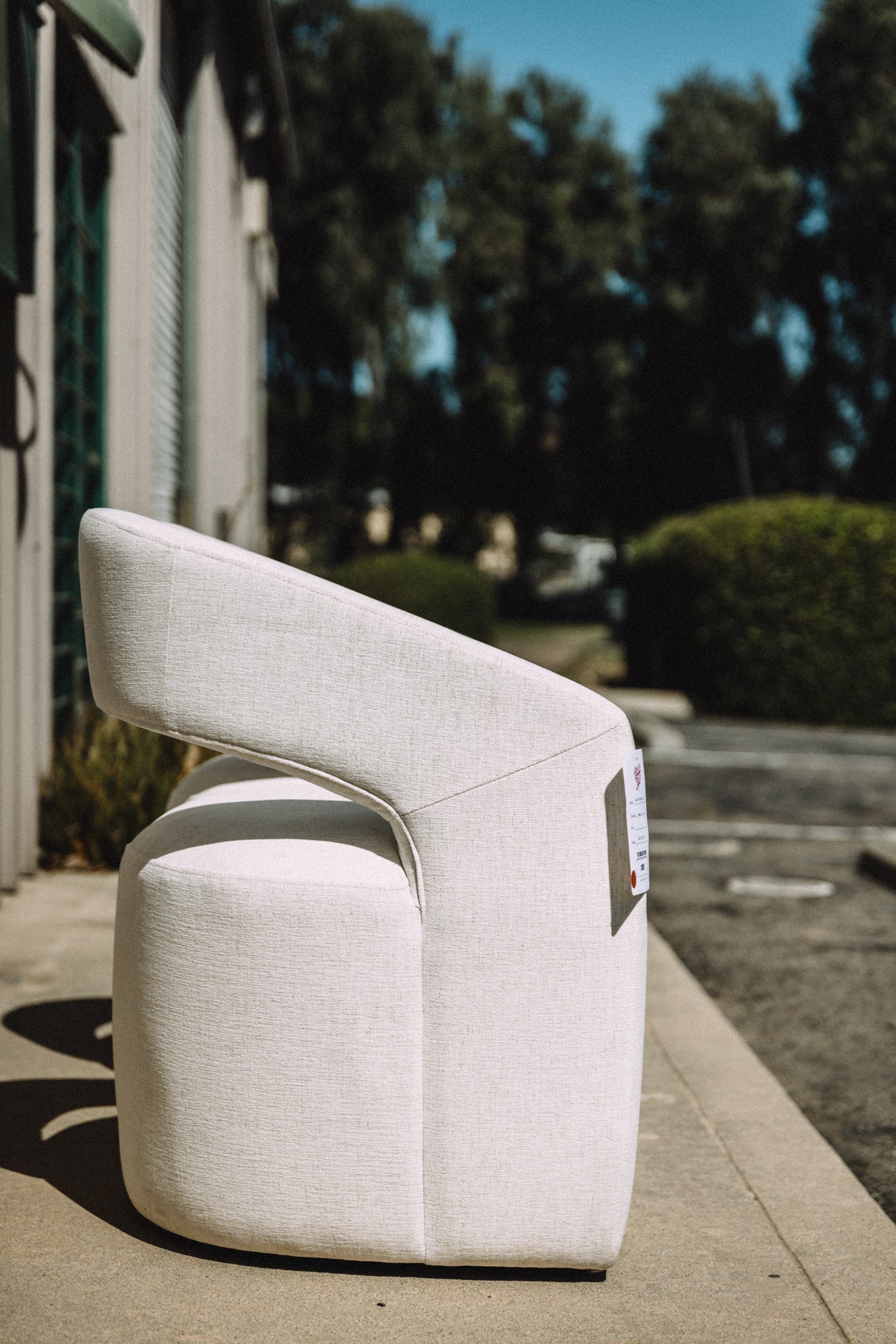 MODLOFT Albany Dining Chairs in Nomad Snow Fabric (Set of 2)