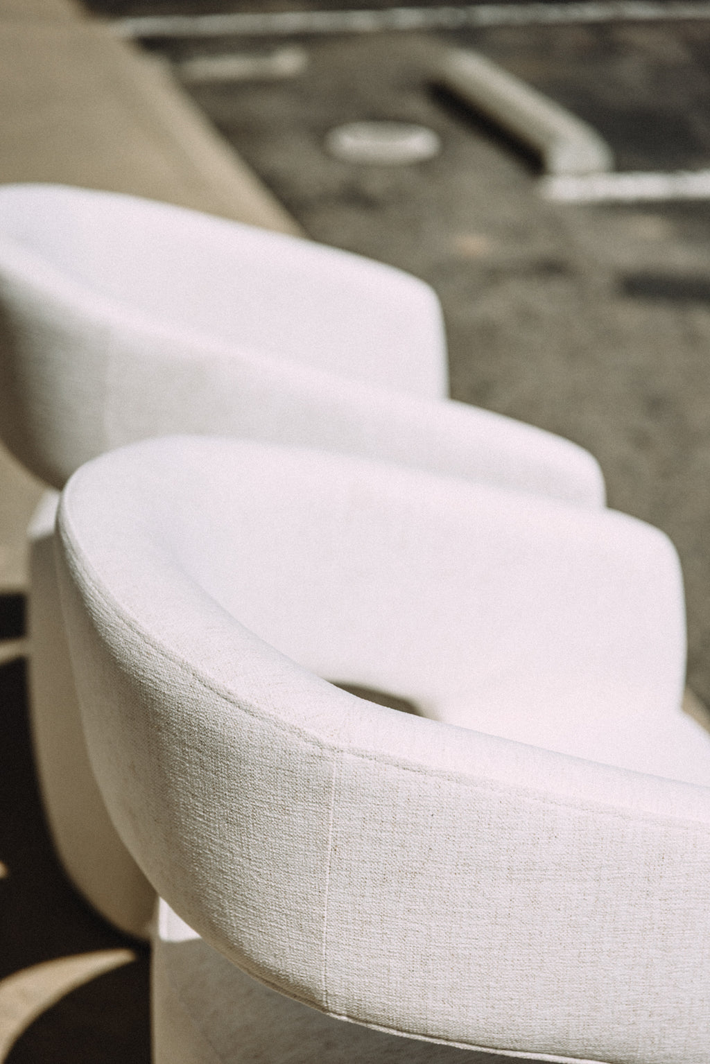 MODLOFT Albany Dining Chairs in Nomad Snow Fabric (Set of 2)