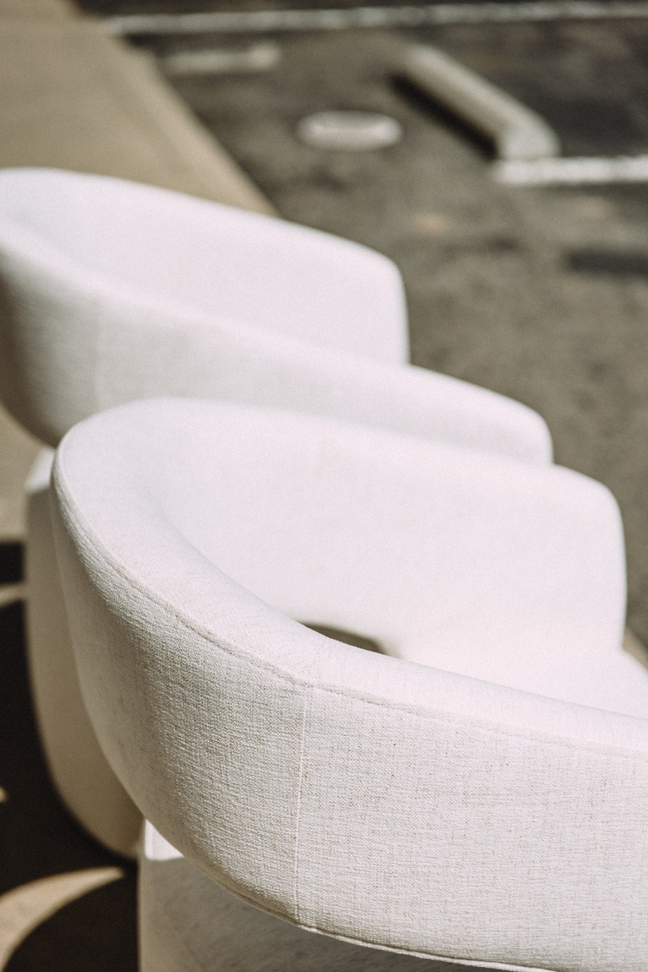 MODLOFT Albany Dining Chairs in Nomad Snow Fabric (Set of 2)