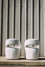 MODLOFT Albany Dining Chairs in Nomad Snow Fabric (Set of 2)