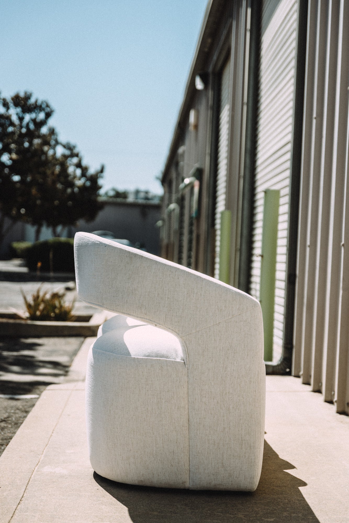 MODLOFT Albany Dining Chairs in Nomad Snow Fabric (Set of 2)