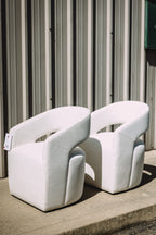 MODLOFT Albany Dining Chairs in Nomad Snow Fabric (Set of 2)